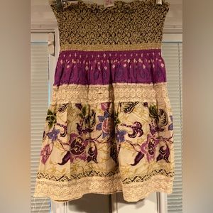 Funky People Boho strapless smocked top. SZ XL